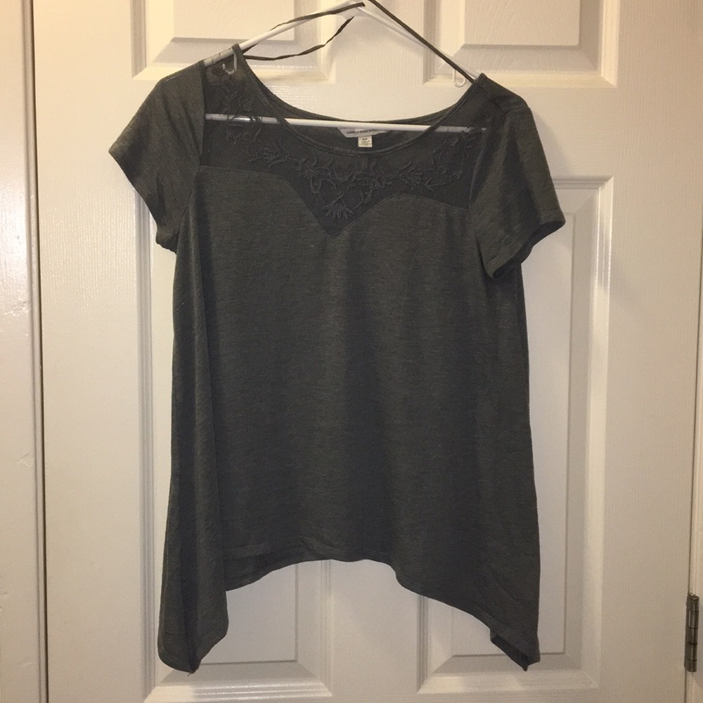 Gray Lace shirt